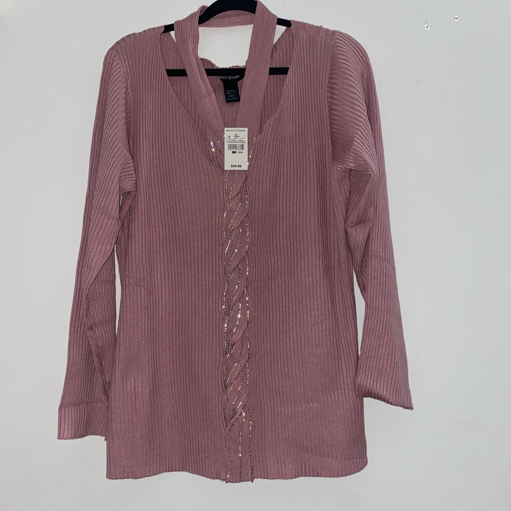Ashley Stewart Sweater Around The Neck Off Shoulder‎ Cut Out NWT 22/24